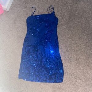 Blue Sequin Dress (Hoco)